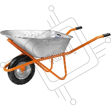 Тачка СИБИН СТ-12 строительная одноколесная, 180 кг