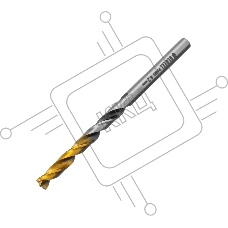 Сверло спиральное по металлу Denzel 4,2 x 75мм, Р6М5, Golden Tip, многогранная заточка
