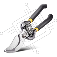 Секатор Deli DL2778 Размер 210 мм. Макс диаметр резки 10 мм. Сталь 55С. Термообработанная поверхность. Ручка из ПВХ.