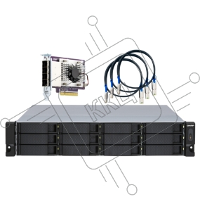 Полка расширения сетевого хранилища без дисков SMB QNAP TL-R1200S-RP SATA 6GB/s JBOD storage enclosure, 12-tray 3,5
