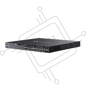 Стекируемый управляемый коммутатор 3го уровня TP-Link SG6428XHP Omada с 24 гигабитными портами PoE+ и 4 портами SFP+