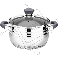 Кастрюля LARA LR02-471 Mercury 2,9 л, 18 см, нержавеющая сталь, с крышкой