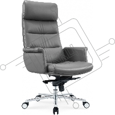 Кресло руководителя Cactus CS-LGR-DUBLIN темно-серый, сиденье темно-серый, кожа, крестов. алюминий Кресло руководителя Cactus CS-LGR-DUBLIN темно-серый, сиденье темно-серый, кожа, крестов. алюминий