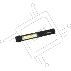 Фонарь-ручка Camelion LED51521 COB LED+1W LED, 3XR03, пластик, магнит, клипса, блистер