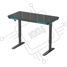Стол для компьютера Cactus CS-EGD-BK-LED столешница закаленное стекло, черный, каркас черный Стол для компьютера Cactus CS-EGD-BK-LED столешница закаленное стекло, черный, каркас черный