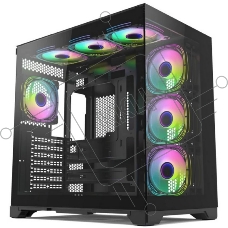Компьютерный корпус Forza FZ-G42A Seaview TG ATX Case, black, w/o psu, Tempered glass front panel, 1x3,5
