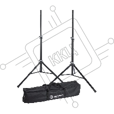 Комплект стоек для акустических систем K&M 21459-000-55 высота стоек от 1270 до 1930 мм, диаметр трубы 35 мм, цвет черный, материал - алюминий, чехол в комплекте