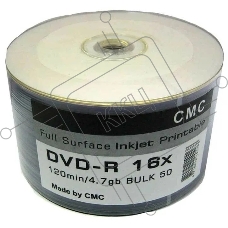Диски CMC DVD-R 4,7 GB 16x Bulk/50 Full Ink Print 