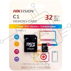 Флеш карта Micro SecureDigital 32Gb Hikvision HS-TF-C1/32G {MicroSDHC Class 10 UHS-I}