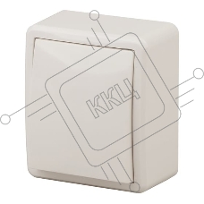 Выключатель 1-кл. ОП Эра Эксперт 10А, IP20, 11-1201-02, 250 В, 10AX, сл. кость, Эра Б0020655