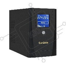 Источник бесперебойного питания ExeGate SpecialPro Smart LLB-1000.LCD.AVR.1SH.2C13 1000VA/550W, LCD, AVR, 1*Schuko+2*C13, металлический корпус, черный