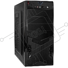Корпус Miditower ExeGate CP-604-UNS350 (ATX, БП UNS350 с вент. 12см, 2*USB, аудио, черный)