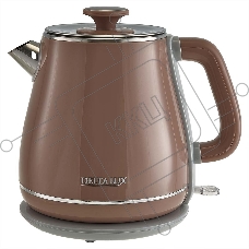 Чайник электрический Delta LUX DE-1019 (1,8 л, металл/пластик) коричневый