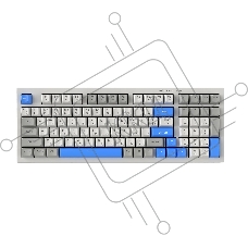 Клавиатура проводная Ritmix RKB-598BL Gray серый-голубой