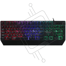 Игровая клавиатура Qumo Twins K68, с двумя накладками разного цвета, проводная, 104 клавиши, кнопка FN, встроенная радужная подсветка
