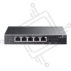 Настольный коммутатор TP-Link TL-SG1005P-PD с 5 гиг. портами (1 порт с входящим PoE++, 4 порта с исходящим PoE+), бюджет PoE: 9, 21, 47 или 66 Вт (зависит от используемого стандарта входящего PoE)