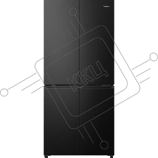 Холодильник Hisense RQ5P470SAF1 трехкамерный, черный, 331/199, морозилка снизу, Total No Frost, Side-by-Side