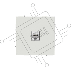 Компьютерная розетка RJ-45 без шторки, кат.6А одинарная,KANT, белый песок