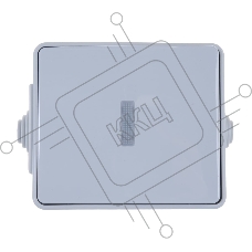 Выключатель с подсветкой IP65, 10АХ-250В, 11-1602-03, ОУ, Эра Эксперт, серый  Б0035974  ЭРА