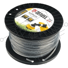 Леска для триммера Denzel двухкомпонентная квадрат, 3,0мм х 111м, на DIN катушке EXTRA CORD