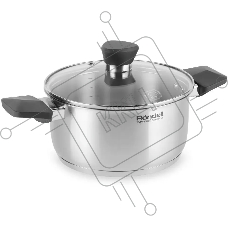 Кастрюля с/кр 24 см (4,8 л) серые ручки Rondell 715-RDS Strike