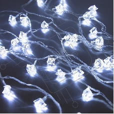 Гирлянда светод. Funray Льдинки, SE-ICE-440W, 220В, 4м, 40LED, холодный белый, прозр шнур 3м,