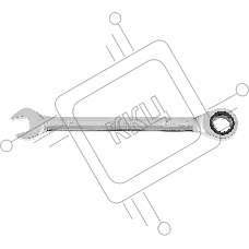 Ключ комбинированный Denzel, с трещеткой, 12 мм