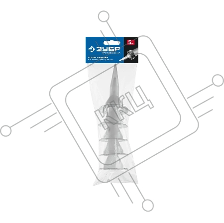 Запасные сопла ЗУБР для закрытых пистолетов для герметика, 5 шт 06633-S