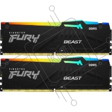 Оперативная память Kingston Fury Beast Black AMD, DDR5, 64Gb (2x32 Gb), 6000 MHz, CL36, радиатор, черный