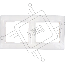 Рамка Iek EMK20-K01-DM РГ-2-КБ 2местн. горизонт. КВАРТА (белый)