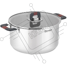 Кастрюля Rondell Stripes RDS-1638, 5.2л, 24см, с крышкой, сталь