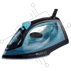 Утюг Kelli KL-1642 голубой/черный, 2200 Вт, 25 г/мин, 20 г/мин, 200 мл