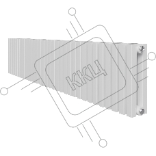 Дизайн-радиатор Royal Thermo Shift Q30 C2030 - 32 секц. RAL9016