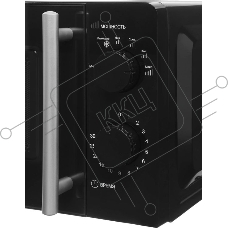 Микроволновая печь WILLZ MOS-1706MB черный, 17 л, 700 Вт, переключатели — поворотный механизм