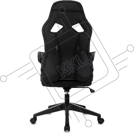 Кресло игровое Zombie 300 черный/белый эко.кожа крестов. пластик