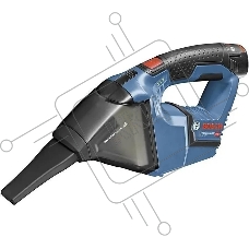 Строительный пылесос ручной Bosch GAS 12 V Solo без АКБ и ЗУ синий, питание от аккумулятора, уборка сухая, пылесборник 0.4 л