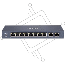 Коммутатор iFLOW F-SW-EU410POE-V/L, 8×100 Мбит/с PoE + 2×1 Гбит/с, неуправляемый