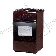 Плита газовая Flama RG 24019 B коричневый, конфорок 4 шт, духовка 50 л, 50 см x 85 см x 60 см