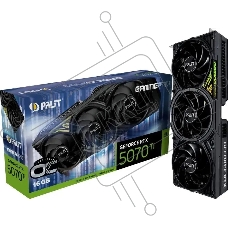 Видеокарта Palit PCI-E 5.0 RTX5070Ti GAMINGPRO OC NVIDIA GeForce RTX 5070TI 16Gb 256bit GDDR7 2295/28000 HDMIx1 DPx3 HDCP Ret