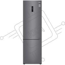 Холодильник LG GA-B509CLSL графитовый двухкамерный 277/107л морозилка снизу, No Frost