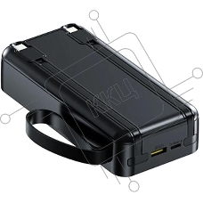 Портативный аккумулятор AKSBERRY (6900290870014) E201 Lines PD22.5W with cabels 20000 mAh черный