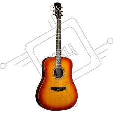 Электроакустическая гитара Kepma B1E-D-BS цвет Cherry Burst
