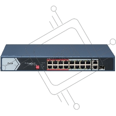 Коммутатор iFLOW F-SW-EU418POE-V/L, 16×100 Мбит/с PoE + 2×1 Гбит/с, неуправляемый