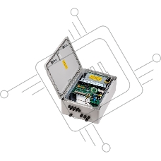 Коммутатор TFortis PSW-2G8F+UPS-Box, 8×100 Мбит/с PoE + 2×1 Гбит/с SFP, управляемый