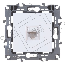 Розетка информационная ЭРА RJ45, IP20, белый (10/100/2800)