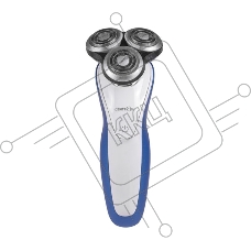 Бритва Centek CT-2152 (сер/бел/син) 5 ВТ, 3 плав. головки, аккумулятор+работа от сети