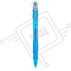 Ручка гелевая автоматическая Deli Arris EG08-BL прозрачный/голубой, d=0.5мм, синие чернила, резиновая манжета