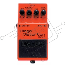 Гитарная педаль Mega Distortion BOSS MD-2 с двойной цепью дисторшна и бустом гейна. Регуляторы: DIST, LEVEL, TONE/BOTTOM, GAIN BOOST. True Bypass. Питание: 9 В (Крона/адаптер). Размеры: 73x129x59 мм, вес: 400 г. Для рока и метала.