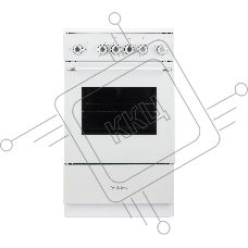 Плита электрическая De Luxe 506004.23ЭС-120 белый, конфорок 4 шт, духовка 54 л, 50 см x 87 см x 60 см