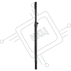 Соединительная раздвижная стойка для акустических систем K&M 21350-000-55 высота от 974 до 1502 мм, диаметр трубы 35 мм, материал - сталь, цвет черный